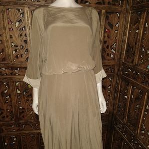 2 tone SILK Nieman Marcus Dress Sz M